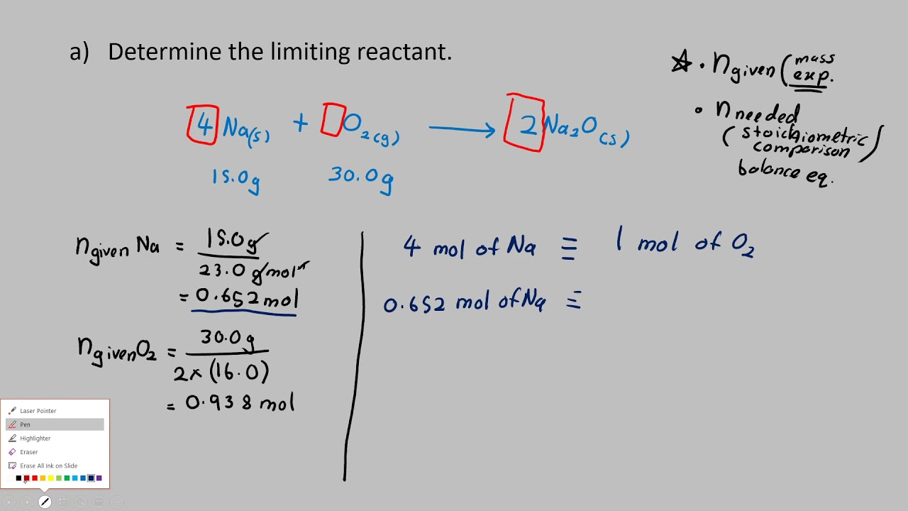 Applying concept of limiting and excess reactant Question 1 - YouTube