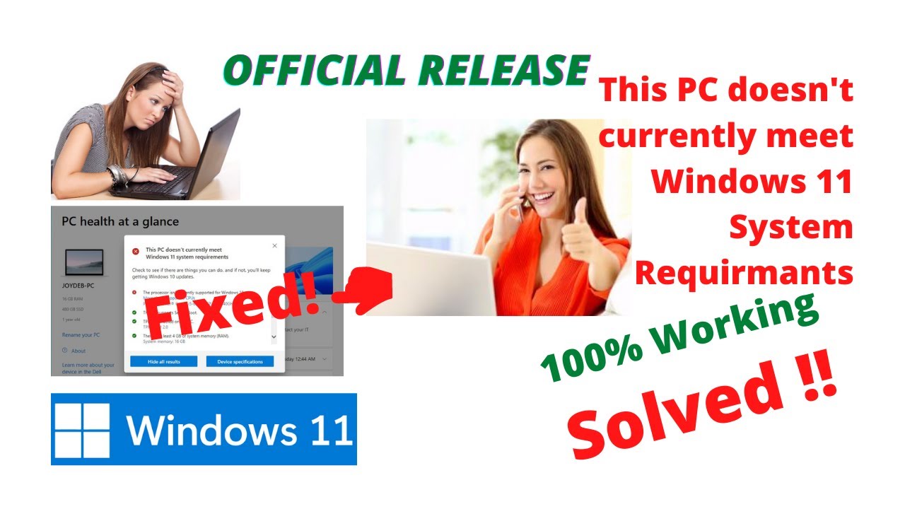 How to Install Windows 11 on Unsupported PC (100% Works). This PC doesn ...