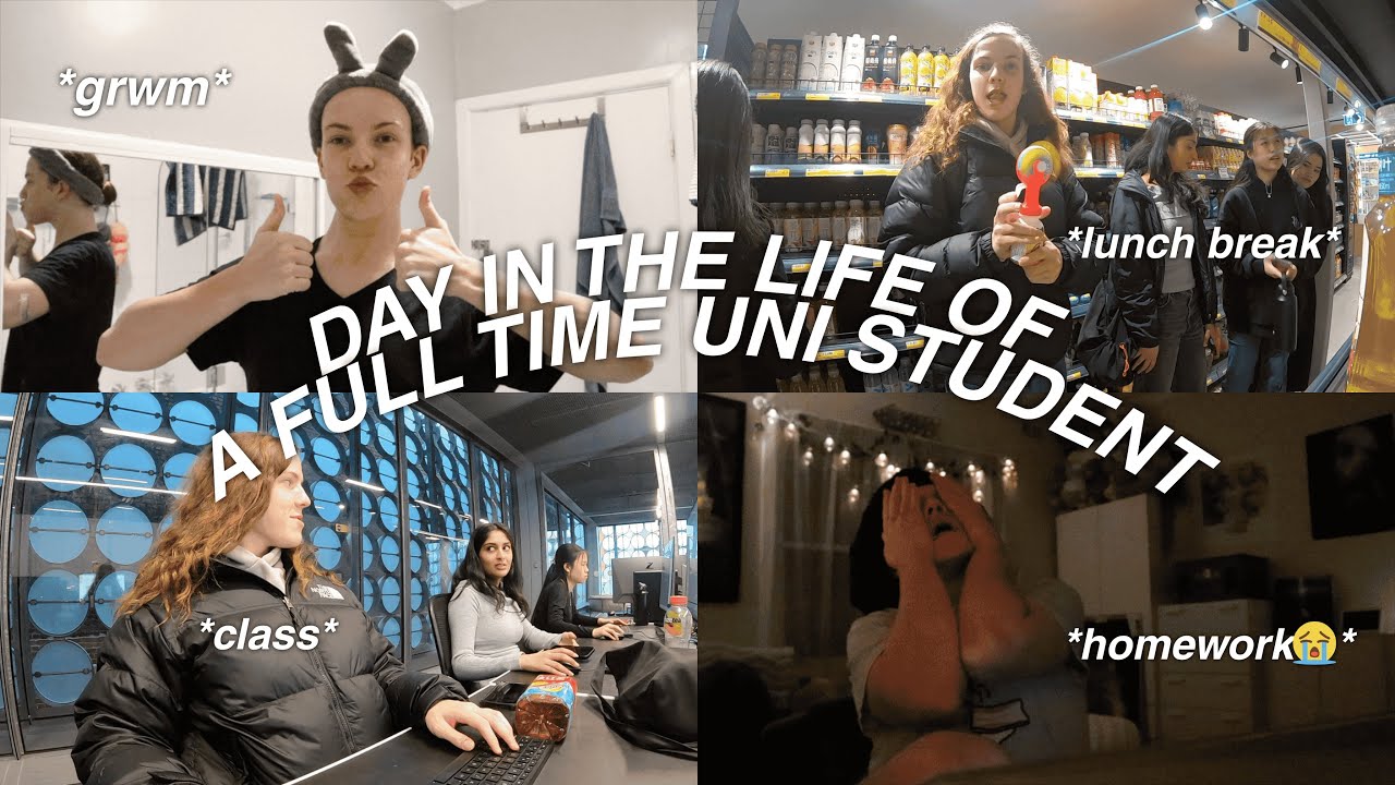 Student Life Routine DAY IN THE LIFE of a FULL TIME uni student | routine, class, studying ...