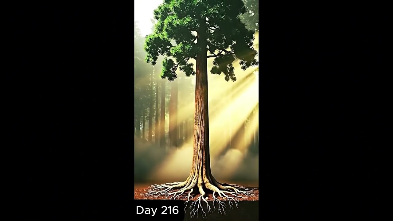 Redwood Tree Growing — 11.3 Years in 60 Seconds | Full 4K Cross-Section Timelapse