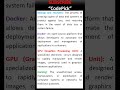 How to define Backup and Recovery, Docker, GPU, Hacking ?