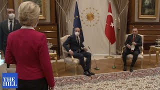 Female Eu Leader Not Given A Chair On Official Visit To Turkey