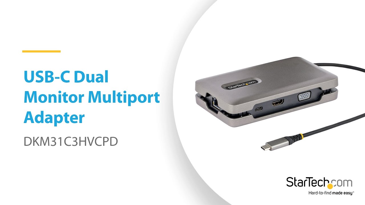 STATION D'ACCUEIL STARTECH ADAPTATEUR MULTIPORT USB C - MICROMEDIA