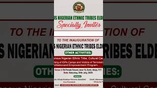We, the INDIGENOUS NIGERIANS ETHNIC TRIBES ELDERS FORUM heartily invite you