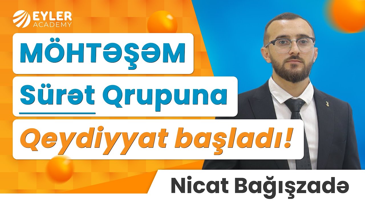 ✅❗️👉🏻MÖHTƏŞƏM SÜRƏT QRUPLARINA QEYDİYYAT BAŞLADI!!