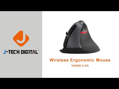 Вертикальна бездротова ергономічна миша – 3 налаштування DPI, компактний дизайн, зменшує навантаження на зап'ястя, видео 1