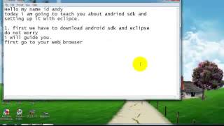 Andriod 1   Download ADT Bundle and Eclipce