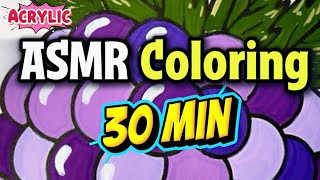30 Minutes of Fruit ASMR Coloring 🍓 | Acrylic Markers Compilation