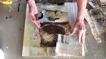 Mixed Media Collage with Bird and Nest (part 3)