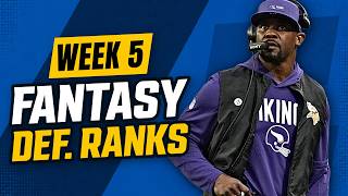 Fantasy Football Defense Rankings Week 5: Vikings remain a premium option!