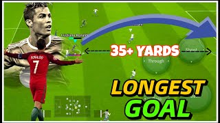 Longest Goal in E-FOOTBALL || Cristiano Ronaldo || 35+ Yards || #efootball #history #ronaldo