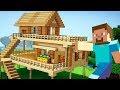 СТРОЮ СВОЙ ПЕРВЫЙ ДОМ в МАЙНКРАФТ!! (Minecraft #4)