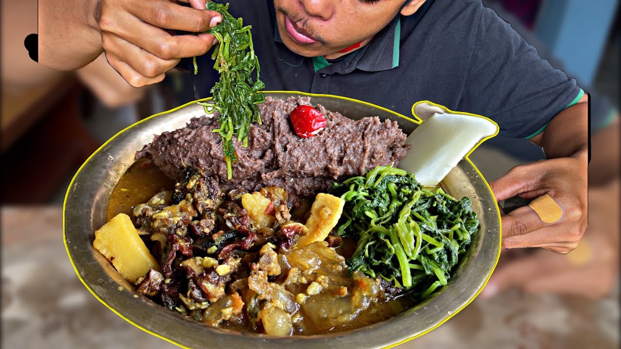 Mutton Sukuti , Saag with Dhido | BIG BITE