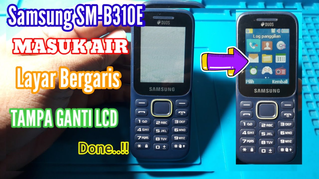 Servis Hp Samsung B310E Masuk Air Layar Bergaris 