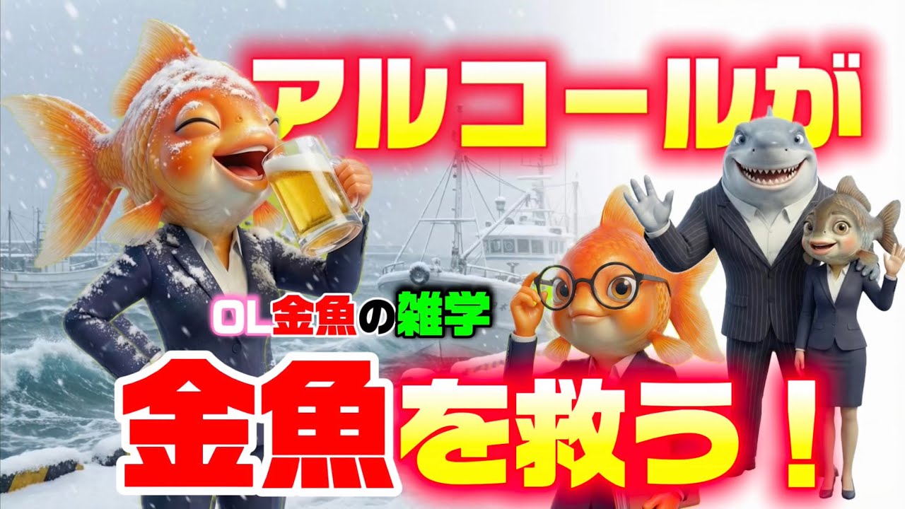 【激ヤバ！金魚の神秘はアルコールにあり！金魚の生態はマジヤバい！