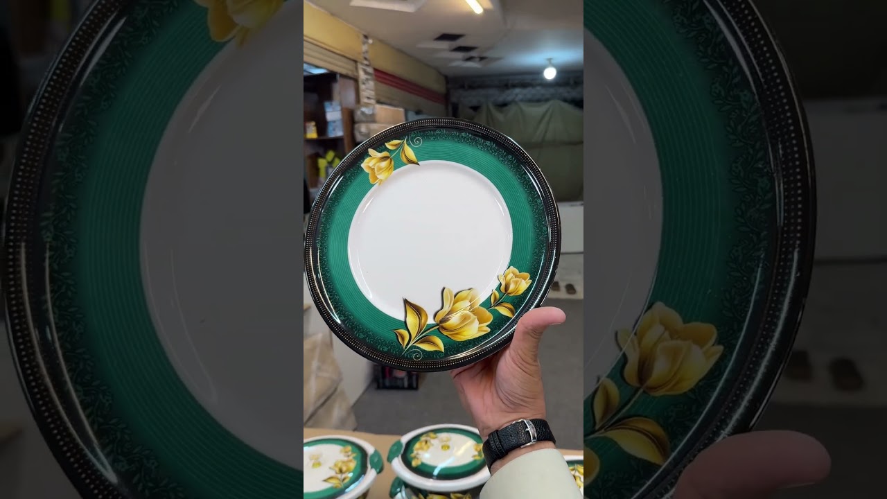 74 Pieces   Melamine Dinnerware Set 8 person   Double Insulated Donga and Tray   G08