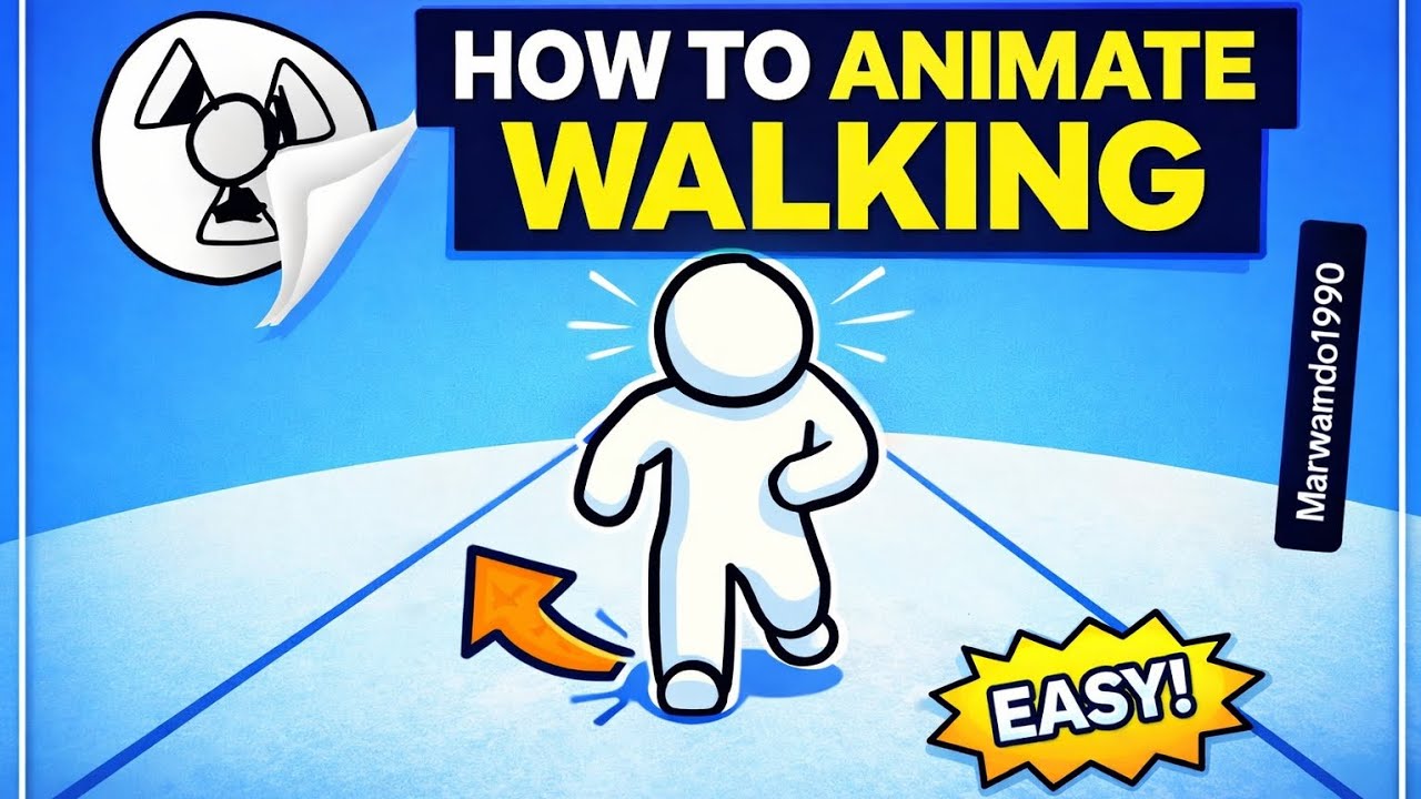 How to Animate Walking (FlipaClip Tutorial for Beginners) - YouTube