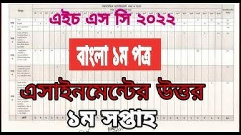 HSC Bangla Assignment Answer || How to write Assignment || Class 11 Assignment Answer || Bangla 1st