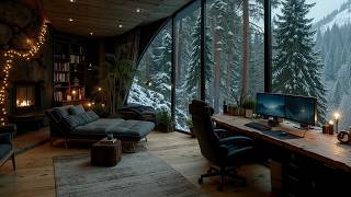 Snowy Forest Deep Work Music | Calm Winter Study Ambiance for Focus & Productivity