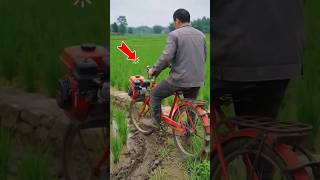 Farmer Converts Old Bicycle Into Powerful Mini Tractor 🚜 | Amazing Farming Innovation &amp; DIY Genius