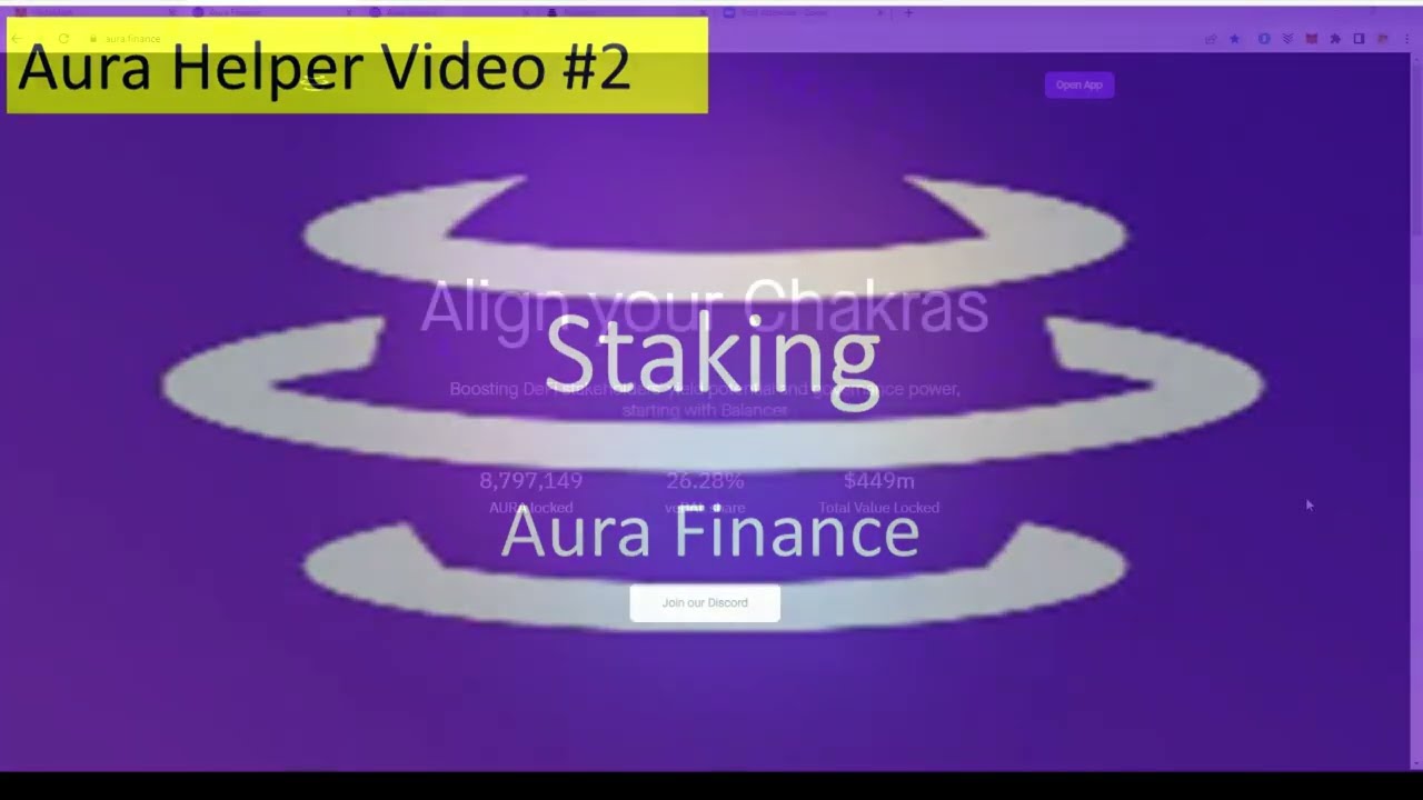Aura Finance Helper series 2 How to stake using Aura Finance