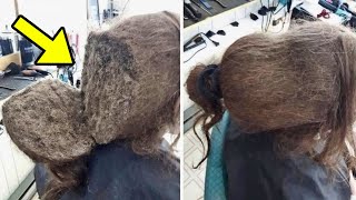 Mädchen weigert sich ihre Haare zu kämmen, dann entdeckt die Friseurin den Grund dafür