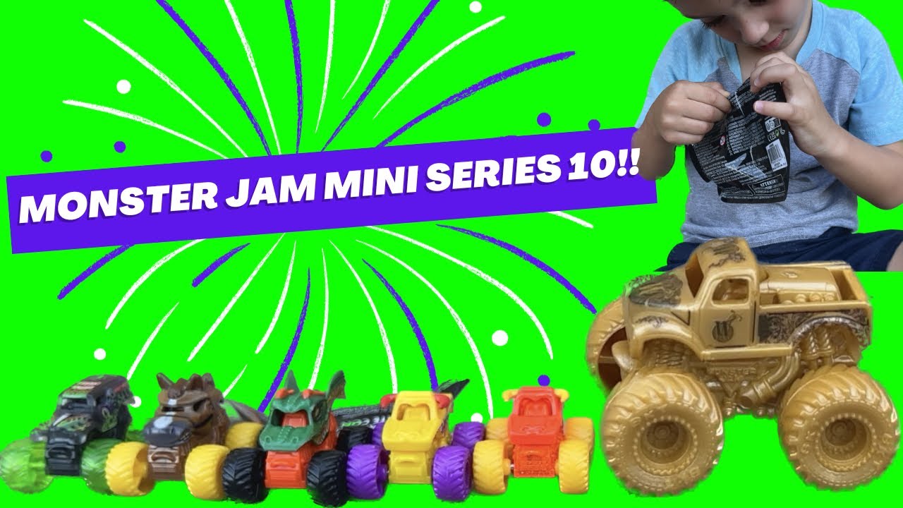 MONSTER JAM MINI SERIES 10!!! OPENING COMPLETE SET WITH CODES!!! - YouTube