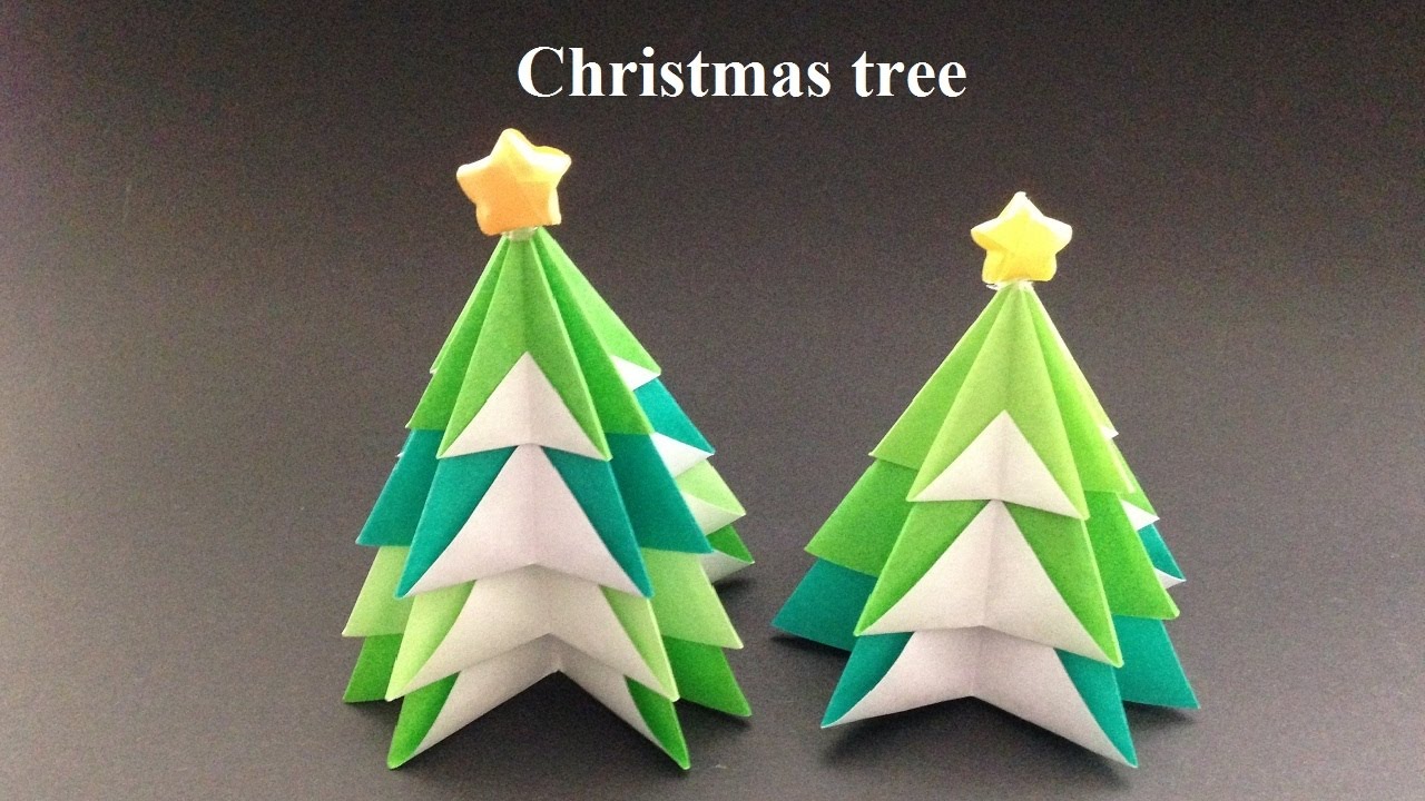 折り紙 クリスマスツリー 立体の簡単な折り方 Niceno1 Origami Christmas Tree 3d Youtube