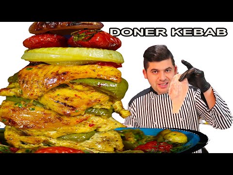 DONER KEBAB Homemade Chicken Shawarma شاورما مرغ کباب ترکی مرغ 