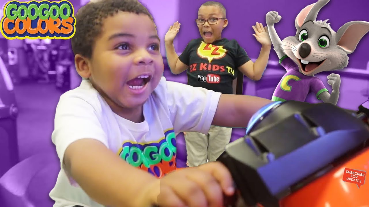 toys and colors youtube net worth Goo Goo Gaga & ZZ Kid Turn House Into Chuckie E Cheese Fun Arcade Games!