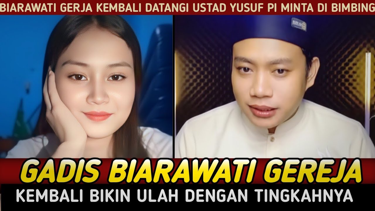 SEDANG TRENDING🔥GADIS BIARAWATI GREJA BELAJAR DENGAN USTAD YUSUF‼️