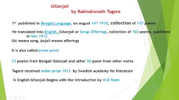 ரவீந்திரநாத் தாகூரின் கீதாஞ்சலி கவிதை.