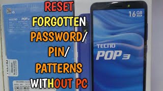 Tecno POP 3  BB2 Hard Reset || Pin || Pattern || Password Locks