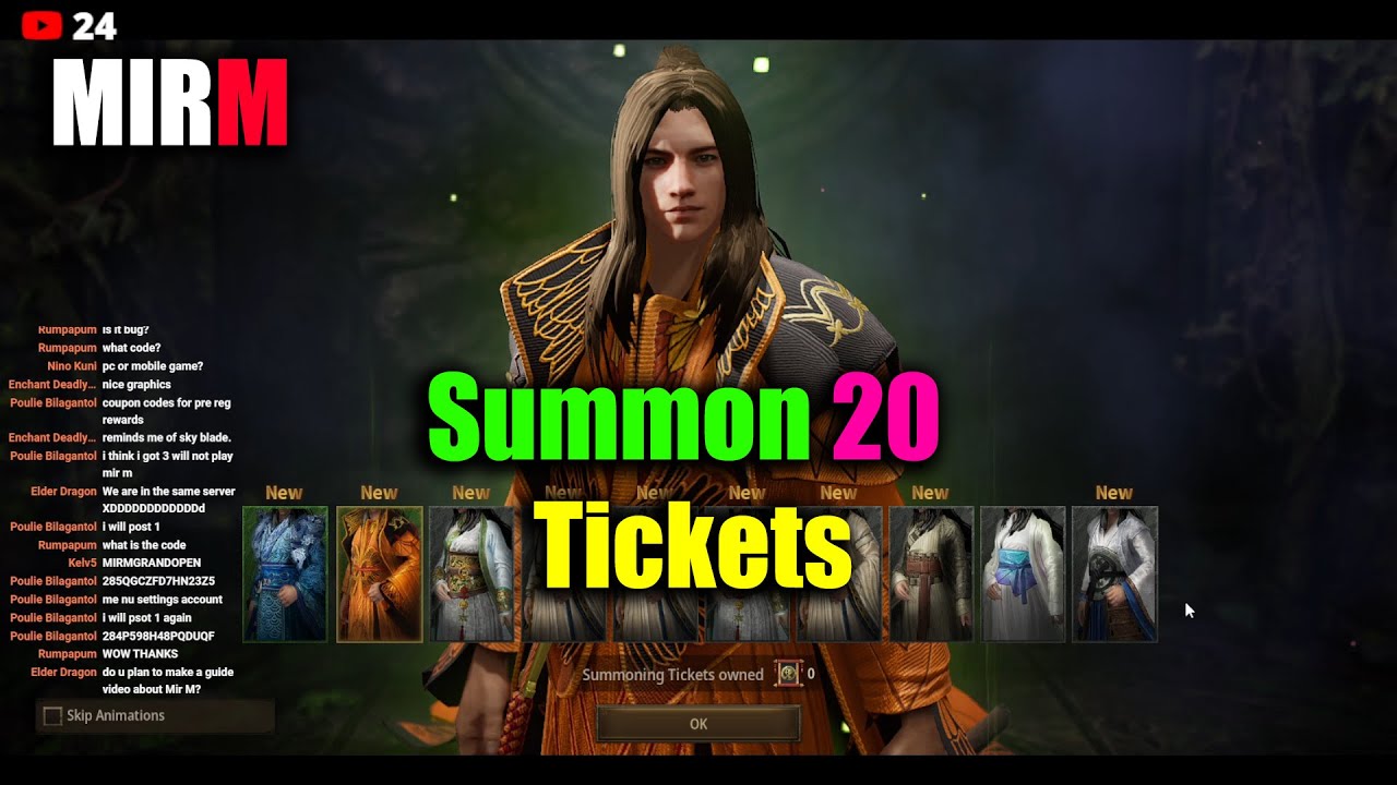 MIR M Summon 20 Ticket & Result - YouTube