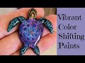 Vibrant Color Shift Surface Effect Using DecoArt Interference Paints Polymer Clay Tutorial