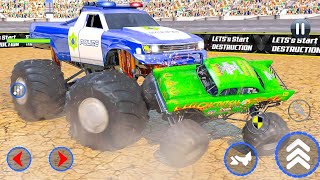 US Police Monster Trucks Derby Arena Crash Stunts Racing Simulator - Android Gameplay. screenshot 5