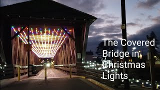 The Covered Bridge in Christmas Lights (Elizabethton,  TN)