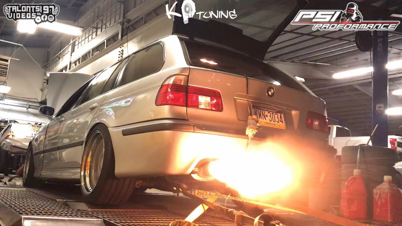 LS2 Turbo Swapped BMW WAGON Sleeper On The Dyno - YouTube