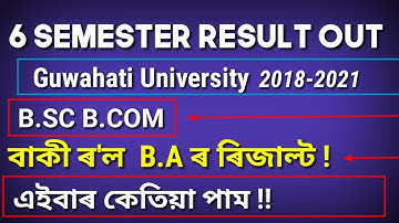 Finally declared Guwahati University TDC 6th semester BCom BSC result out 2021