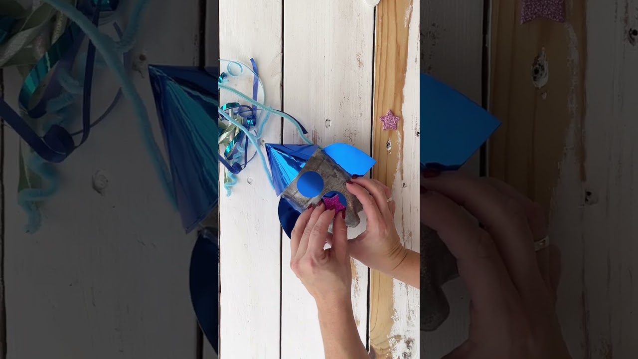 Laterne basteln mit Kindern 🚀 | Aus Flasche zur funkelnden Rakete ✨