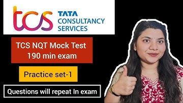 TCS NQT 2025 MOCK TEST | 190 min exam | TCS FREE NQT 2026| Practice set-1