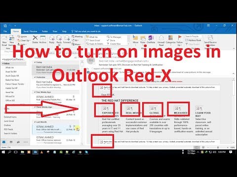 How to turn on images in Outlook | Images Missing or Not Showing in Outlook Email - Red X