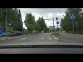 Driving Joensuu, bridges, Finland 4K