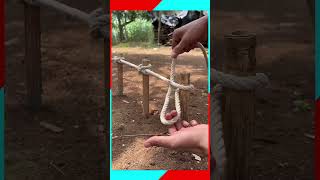 How to tie a strong and reliable rope knot on a bamboo fence post tutorial#LifeHacks #Tutorial #DIY