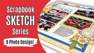 Flip That Sketch Scrapbook Layout Design / Lots of Photos!