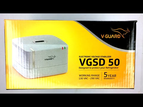 V Guard VGSD 50 Refrigerator Stabilizer | up to 300 Litre | Grey |