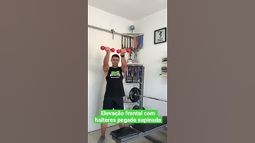 Elevação frontal com halteres pegada supinada - prof. Matheus Gomes #shorts