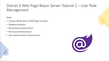 Dotnet 6 Blazor Server Web App Tutorial 1 - User Permissions
