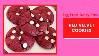 #cake mix cookies: red velvet (egg free, dairy free)