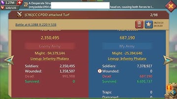 10m Troops Capped 6 Rally While Asleep | Trap Hero 11k lords mobile | lords mobile titen